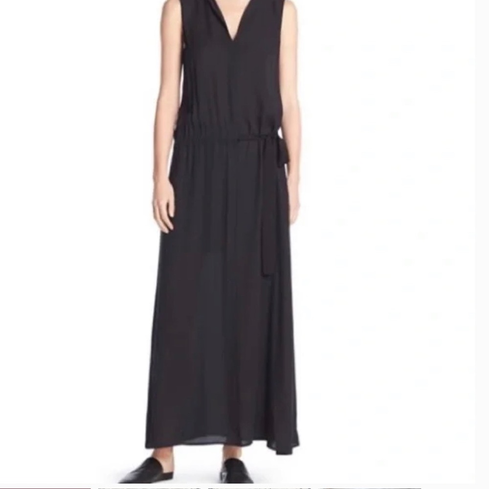 Vince Silk Black Maxi Dress